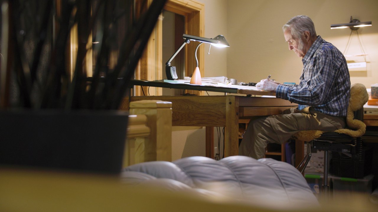 Burt Rutan working at his desk